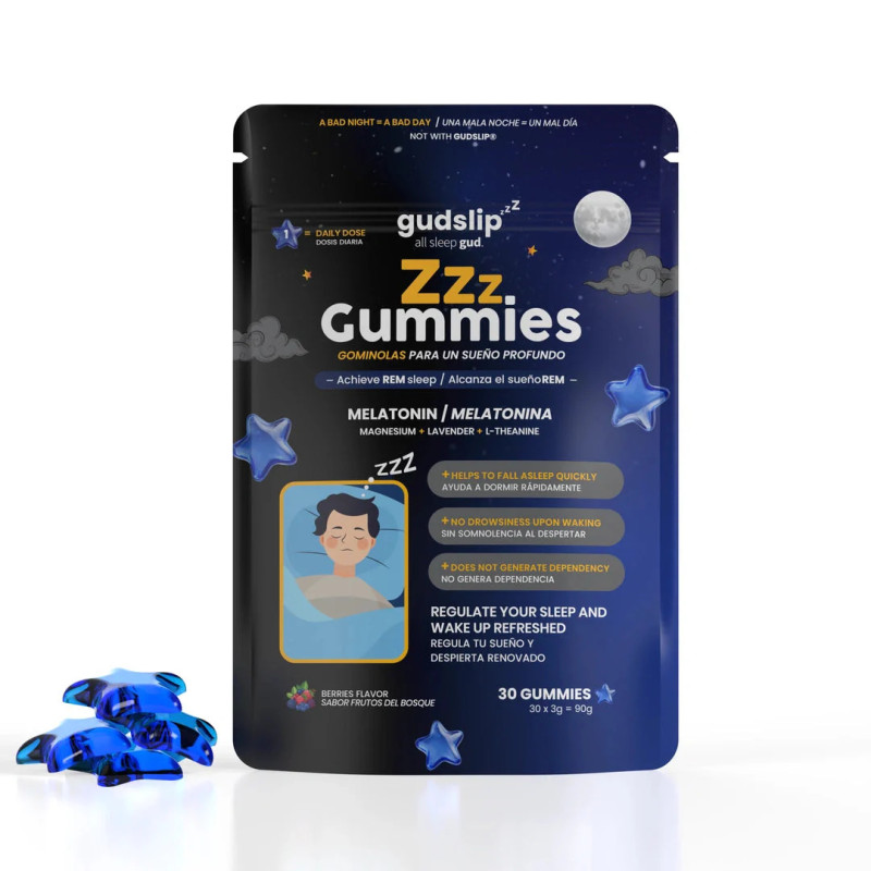 GUDSLIP Melatoninové gumové bonbóny 30 ks GUDSLIP Melatoninové gumové bonbóny 30 ks