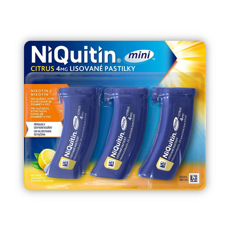NIQUITIN Mini Citrus 4 mg 3x20 lisovaných pastilek