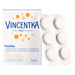 VINCENTKA Pastilky s ovocnou příchutí 18 ks