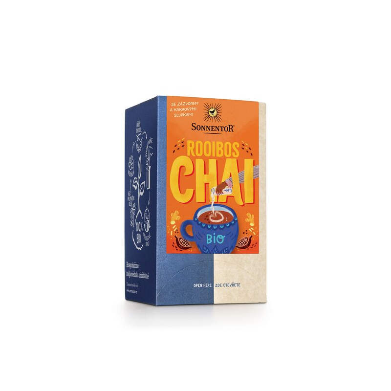 SONNENTOR Chai rooibos Bio 18 nálevových sáčků SONNENTOR Chai rooibos Bio 18 nálevových sáčků