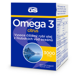 GS Omega 3 citrus + D3 60+30 kapslí