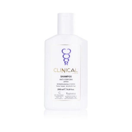 CLINICAL DERM Anti-forfora Grassa Šampon proti mastným lupům 200 ml